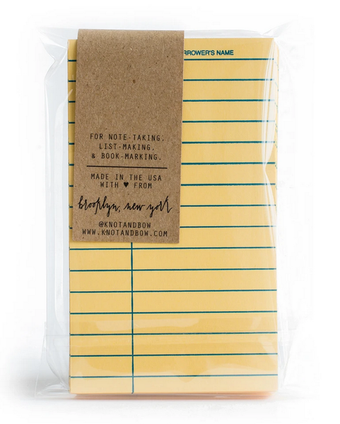 Knot & Bow Library Book Cards