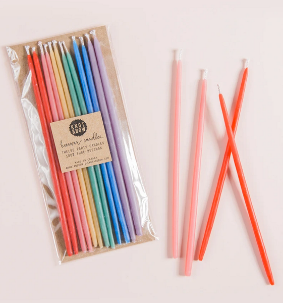 Rainbow Beeswax Candles