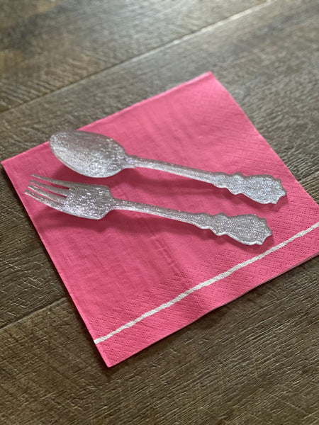 Silver Acrylic Forks