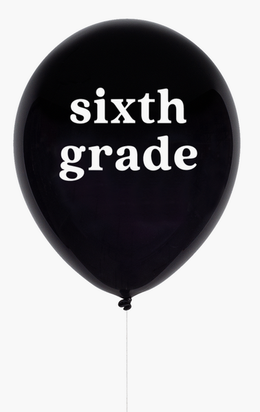 School Grade Balloon - Preschool thru 6th Grade