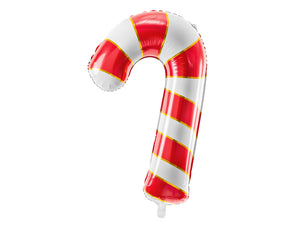 Red Candy Cane Foil Balloon