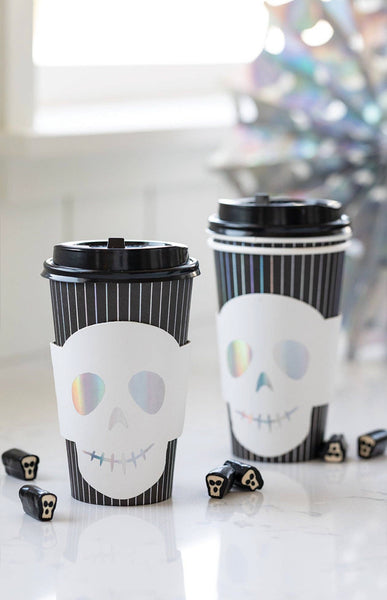 Holographic Skull To-Go Cups