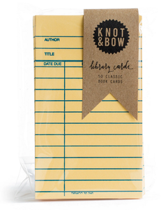 Knot & Bow Library Book Cards