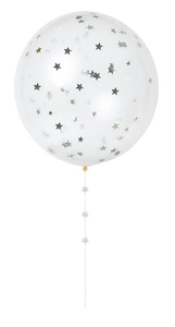 Silver Confetti Balloon Kit