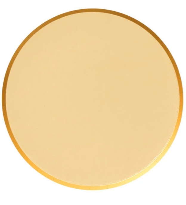 9" Round Gold Plate