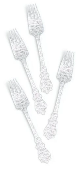 Silver Acrylic Forks
