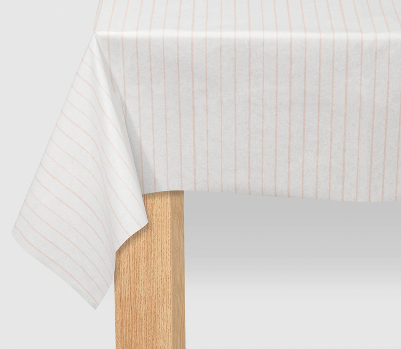 Pale Pink Pinstripe Paper Tablecloth