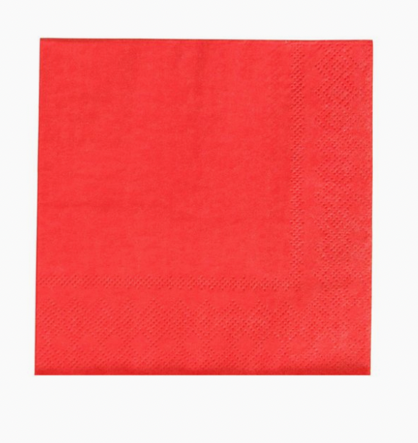 Oh Happy Day Cherry Red Paper Napkins