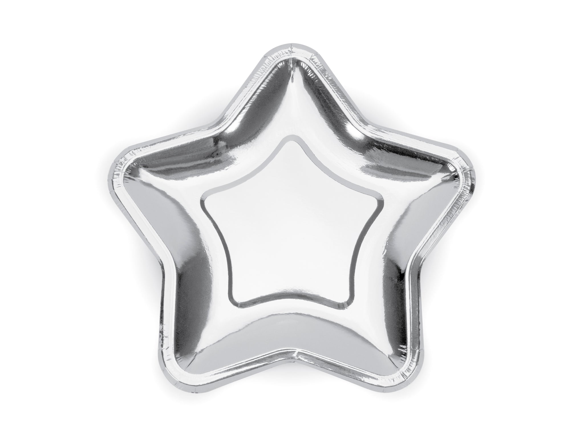 Silver Star Paper Plate