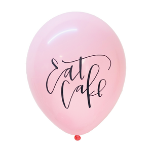 Eat Cake Calligraphy Balloons